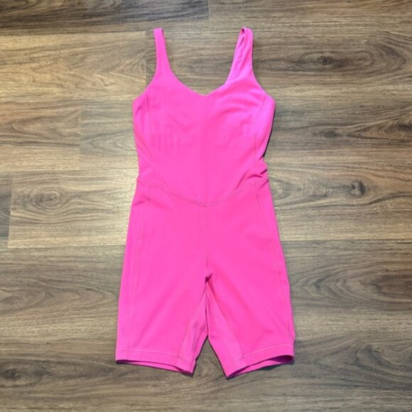 Lululemon Align Bodysuit Size 6 Hot Pink Nee Nulu Fabric - Picture 1 of 5